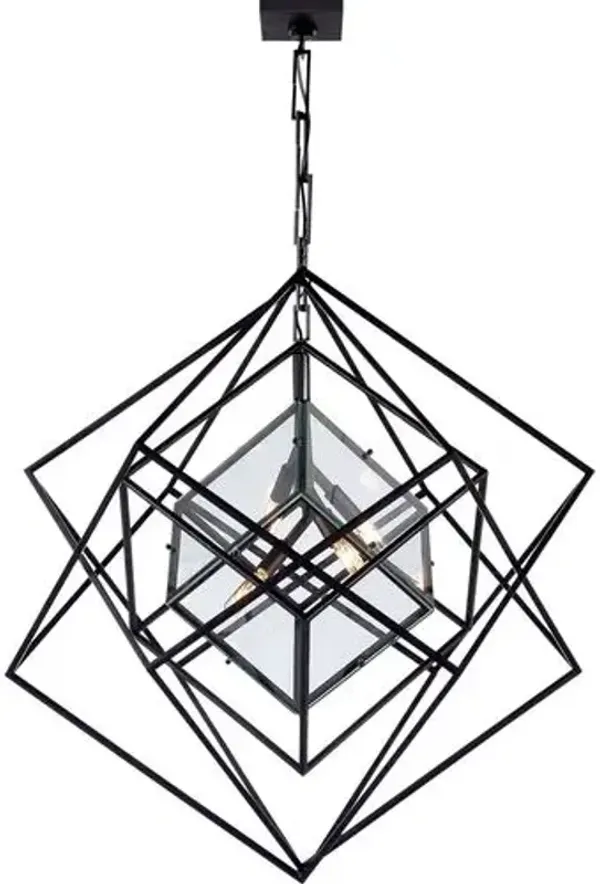 Visual Comfort - Cubist Chandelier - Black