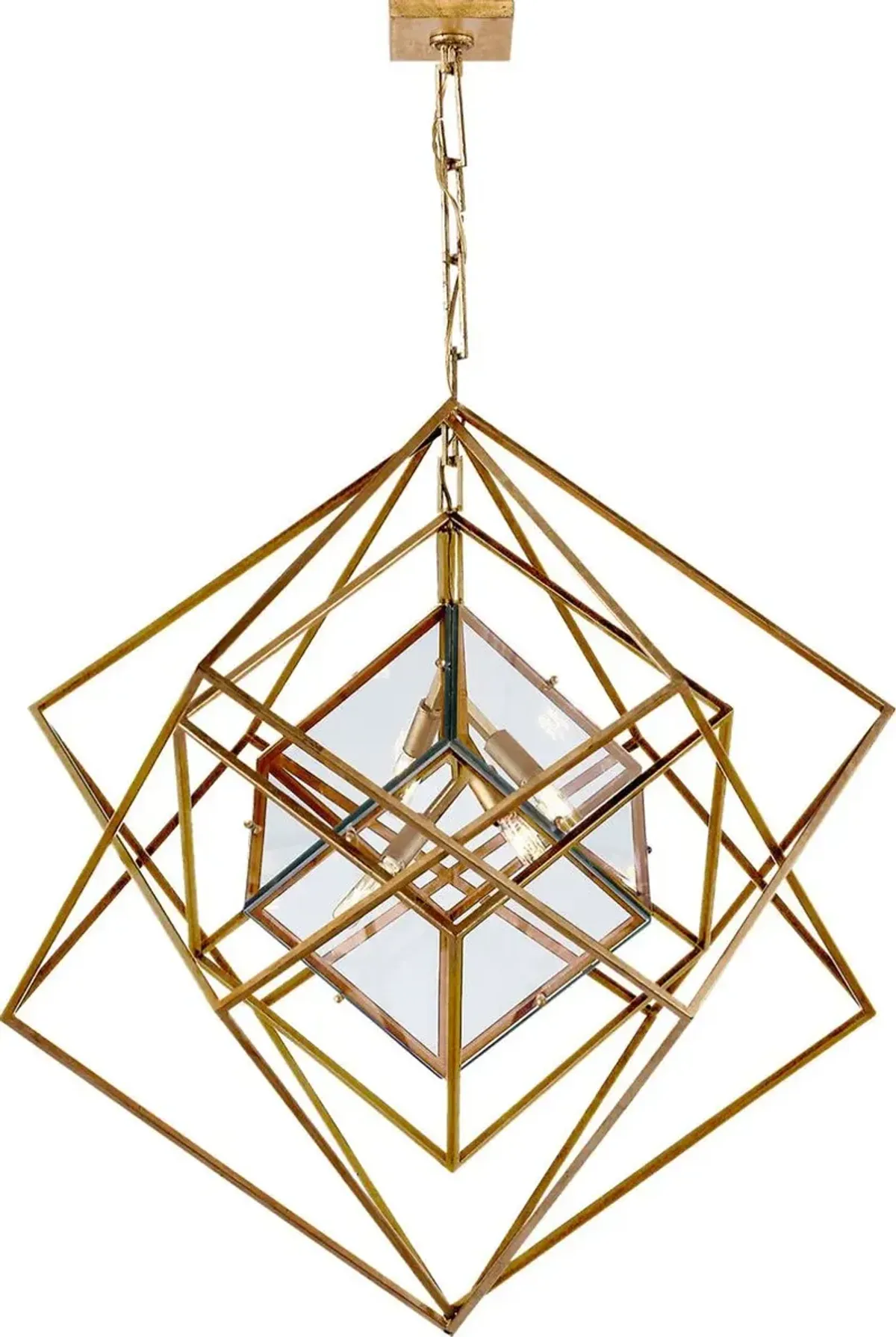 Visual Comfort - Cubist Chandelier - Gold