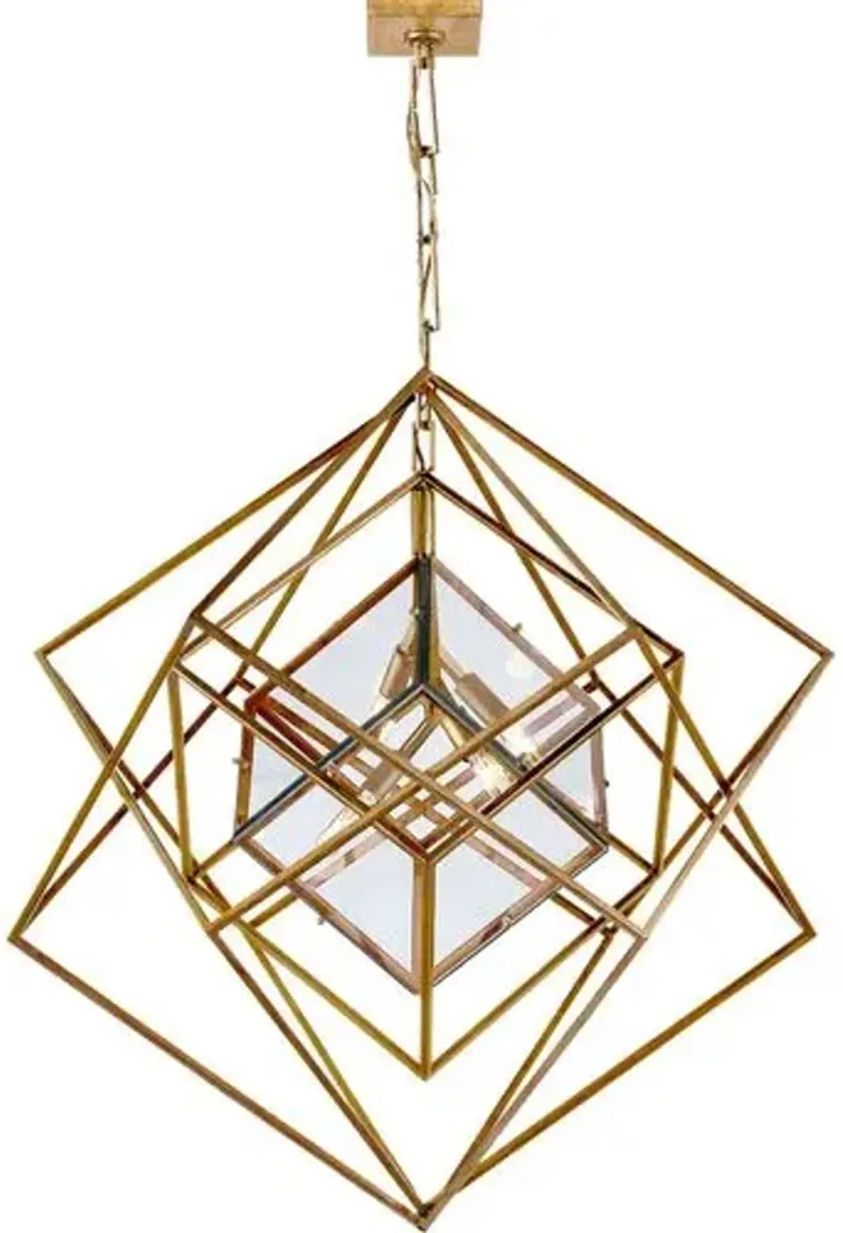Visual Comfort - Cubist Chandelier - Gold