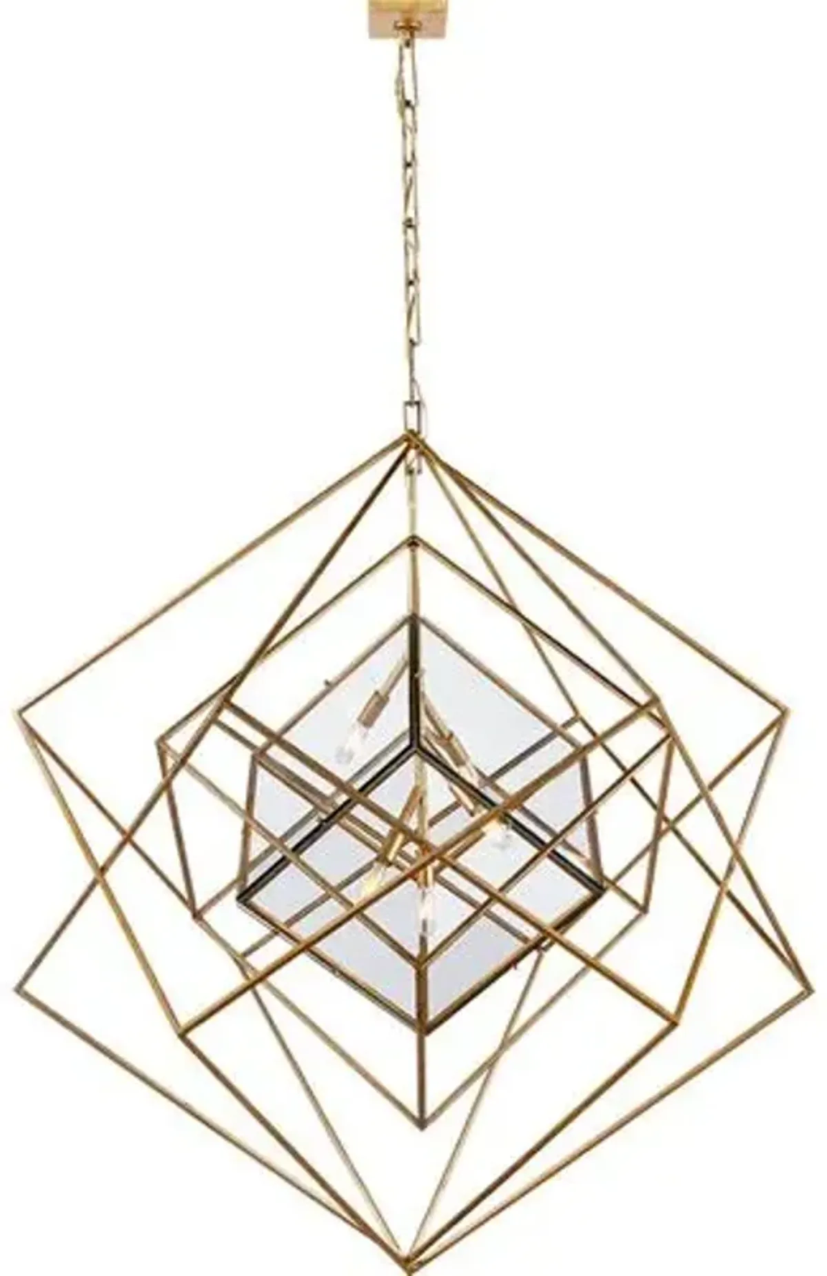 Visual Comfort - Cubist Chandelier - Gold
