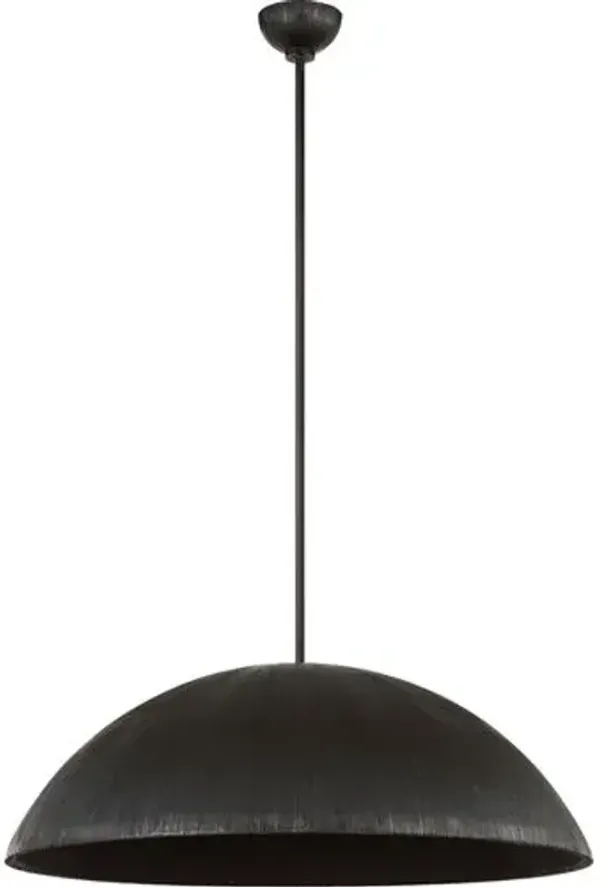 Visual Comfort - Utopia Sculpted Pendant - Black