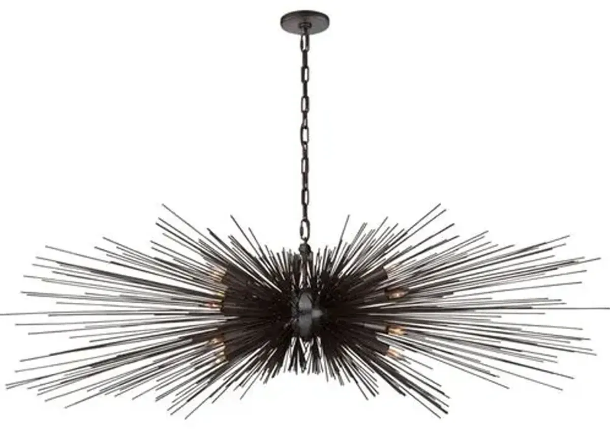 Visual Comfort - Strada Large Linear Chandelier - Black