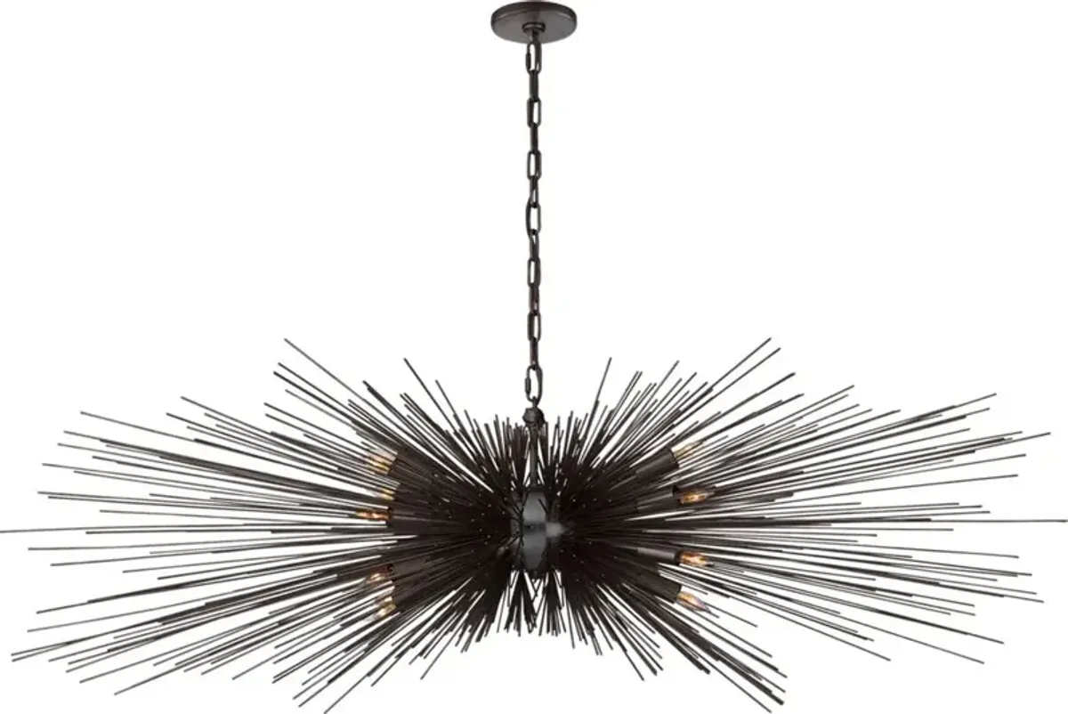Visual Comfort - Strada Large Linear Chandelier - Black