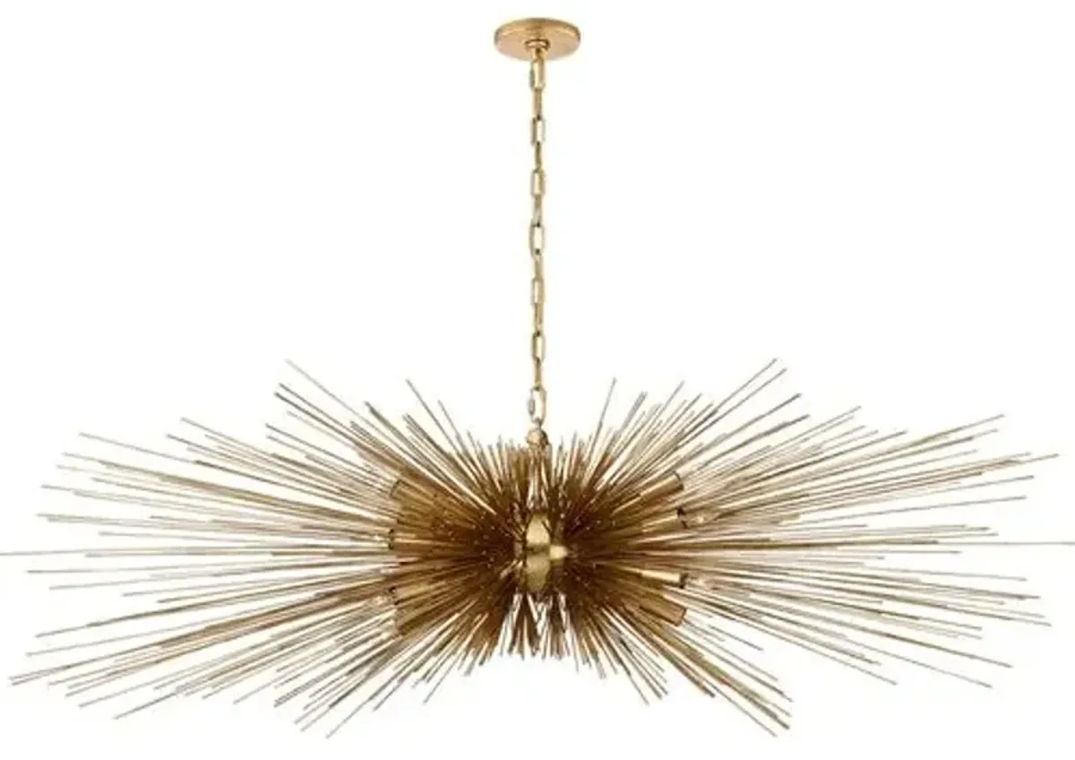 Visual Comfort - Strada Large Linear Chandelier - Gold