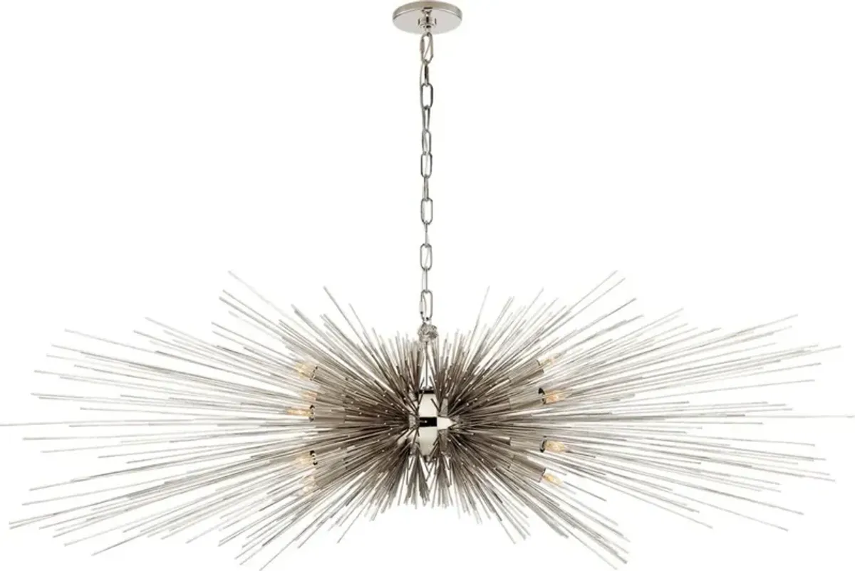 Visual Comfort - Strada Large Linear Chandelier - Silver