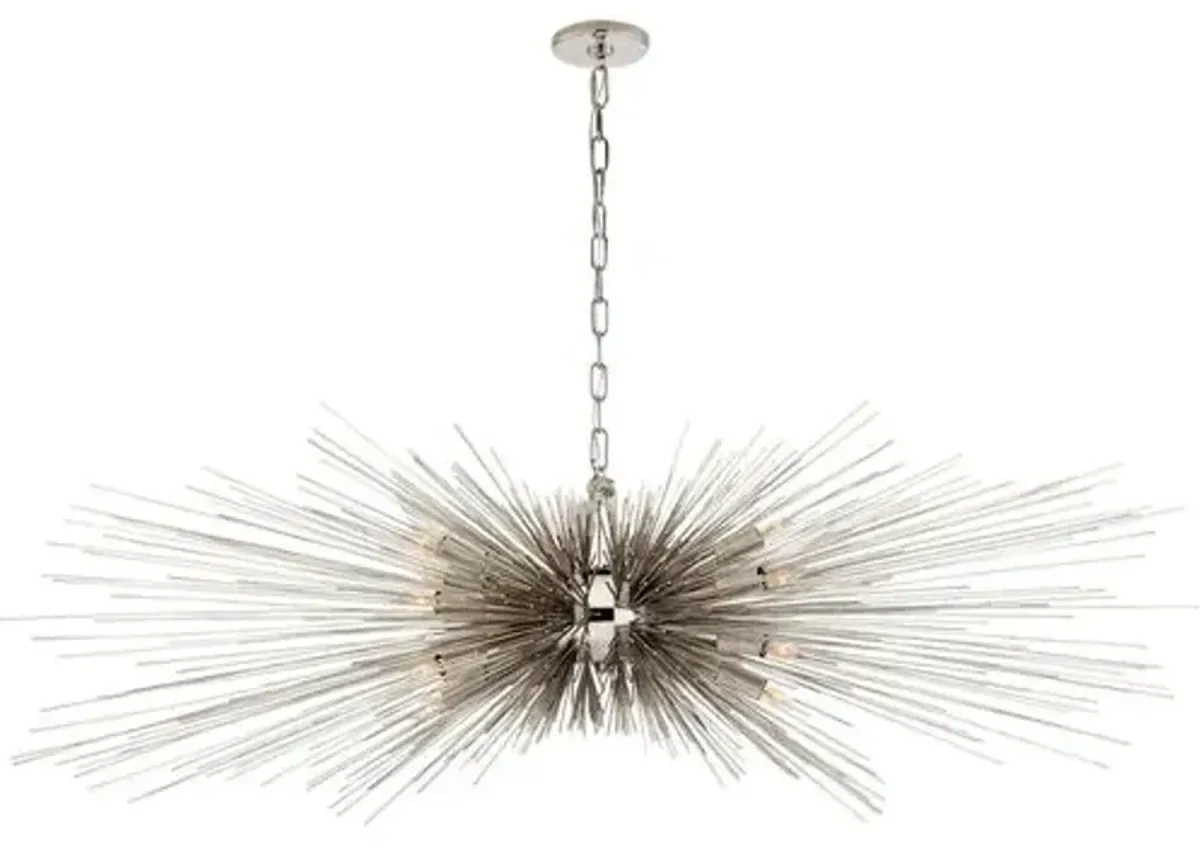 Visual Comfort - Strada Large Linear Chandelier - Silver