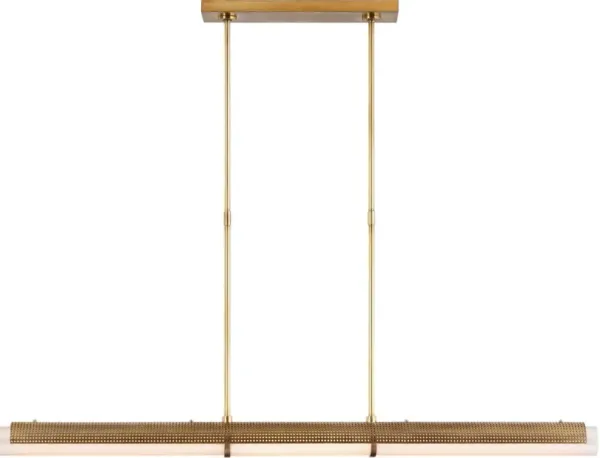Visual Comfort - Precision Large Linear Chandelier - Gold