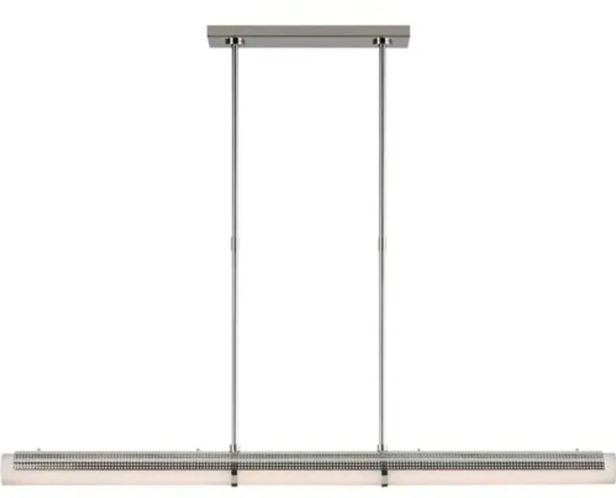 Visual Comfort - Precision Large Linear Chandelier - Silver