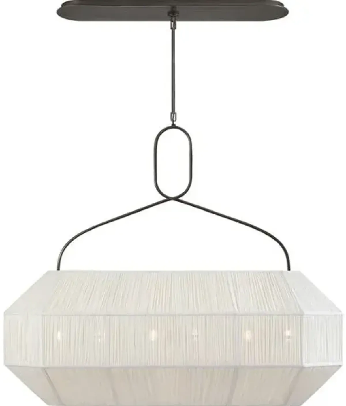 Visual Comfort - Forza Medium Gathered Linear Lantern - Black