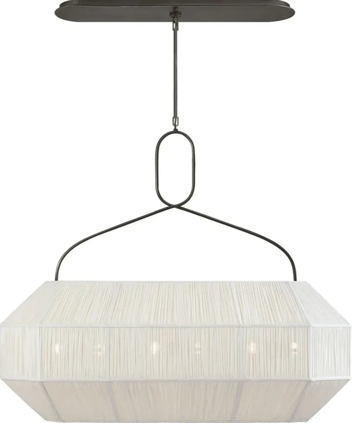 Visual Comfort - Forza Medium Gathered Linear Lantern - Black