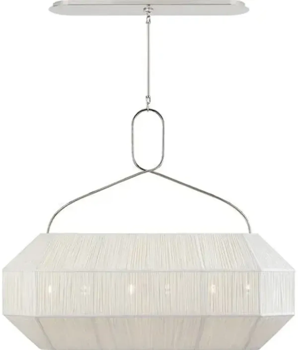 Visual Comfort - Forza Medium Gathered Linear Lantern - Silver