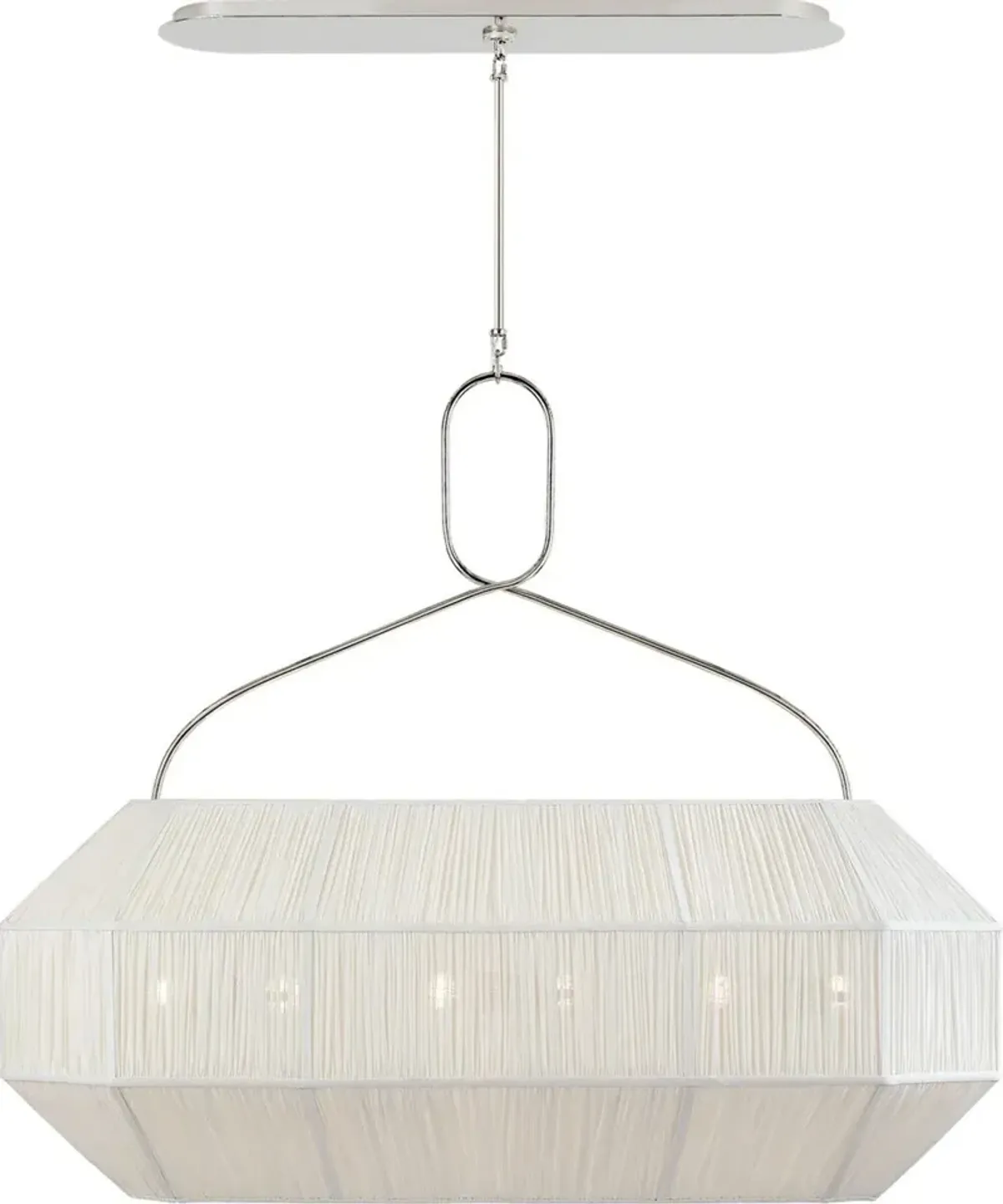 Visual Comfort - Forza Medium Gathered Linear Lantern - Silver