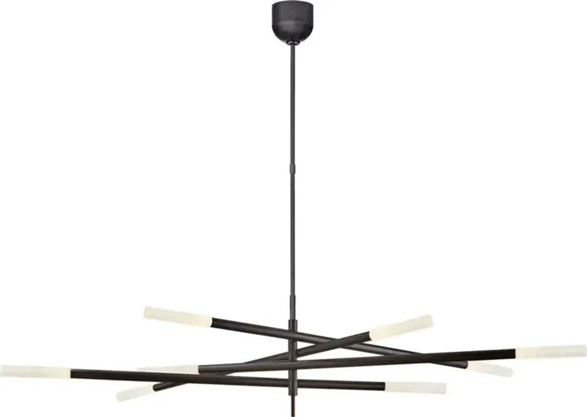 Visual Comfort - Rousseau Grande 8-Light Articulating Chandelier - Black
