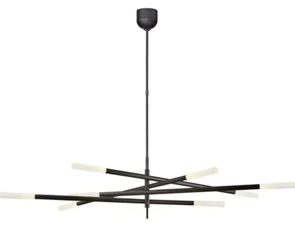 Visual Comfort - Rousseau Grande 8-Light Articulating Chandelier - Black