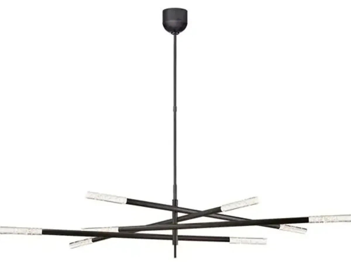 Visual Comfort - Rousseau Grande 8-Light Articulating Chandelier - Black