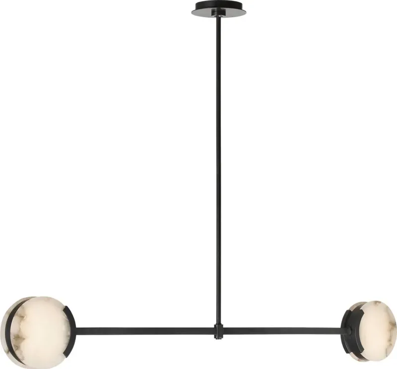 Melange 54" Alabaster Linear Pendant