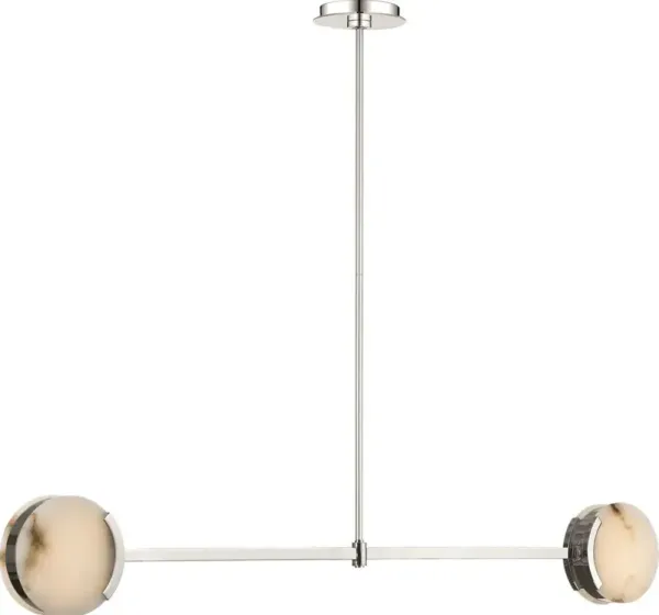 Visual Comfort - Melange 54" Alabaster Linear Pendant - Silver