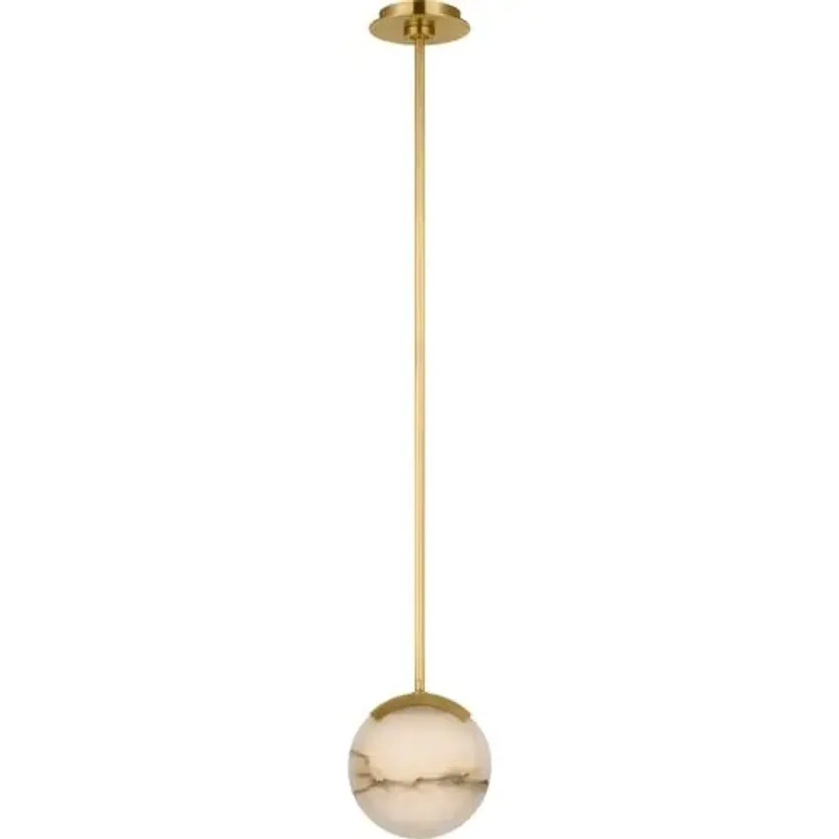Visual Comfort - Melange 7" Alabaster Pendant - Gold