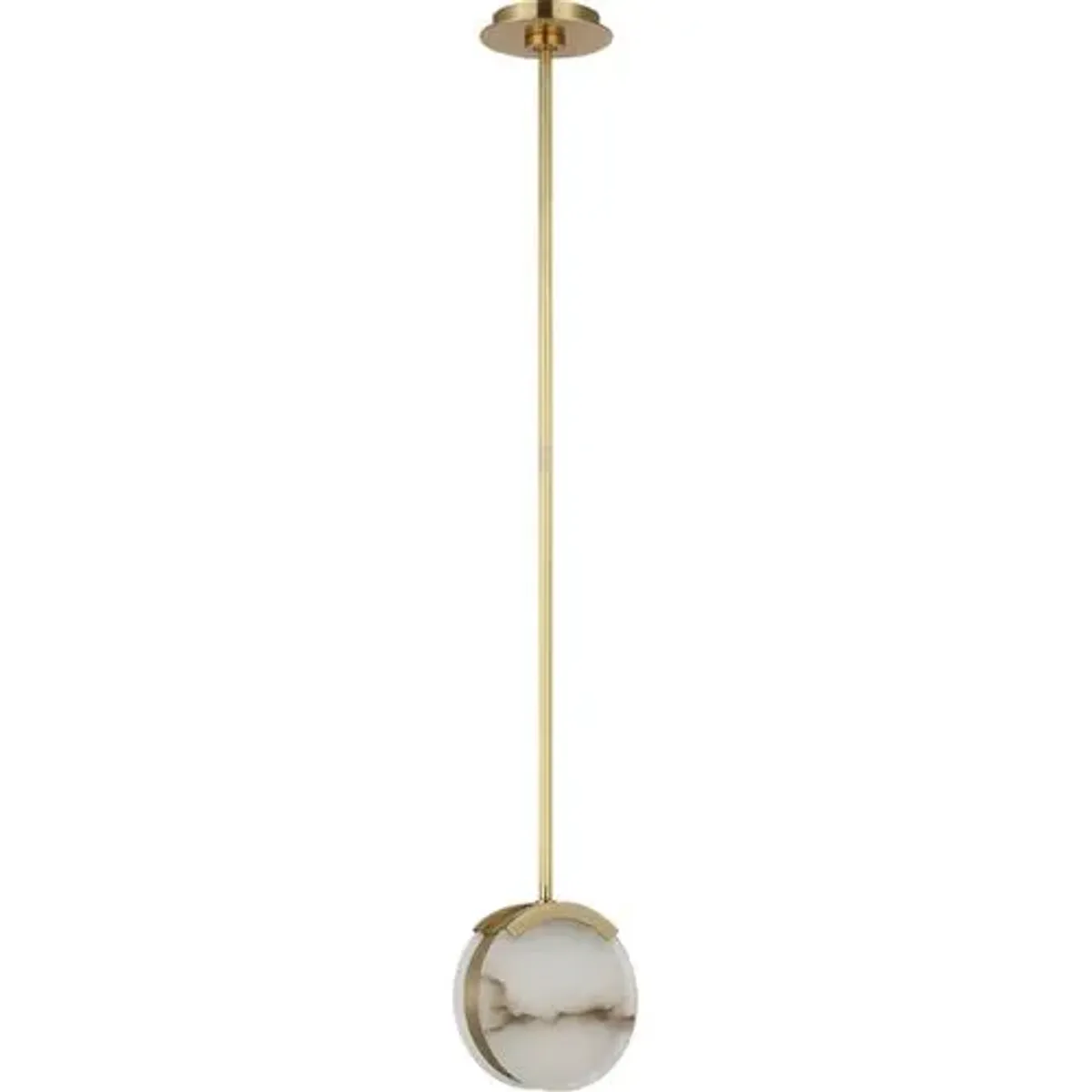 Visual Comfort - Melange 7" Alabaster Pendant - Gold