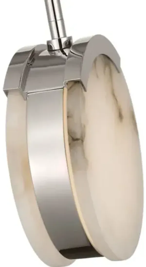 Visual Comfort - Melange 7" Alabaster Pendant - Silver