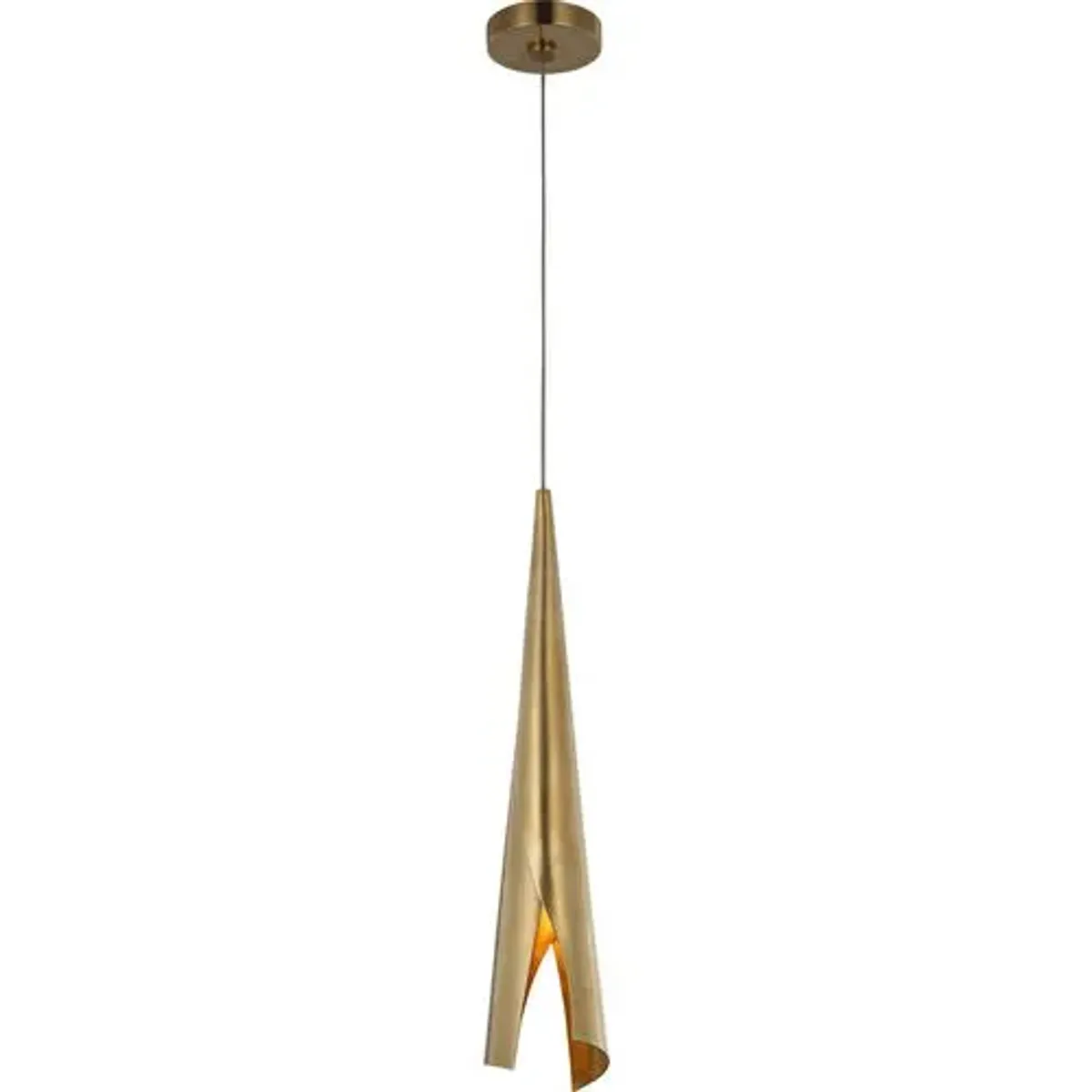 Visual Comfort - Piel Wrapped Pendant - Gold