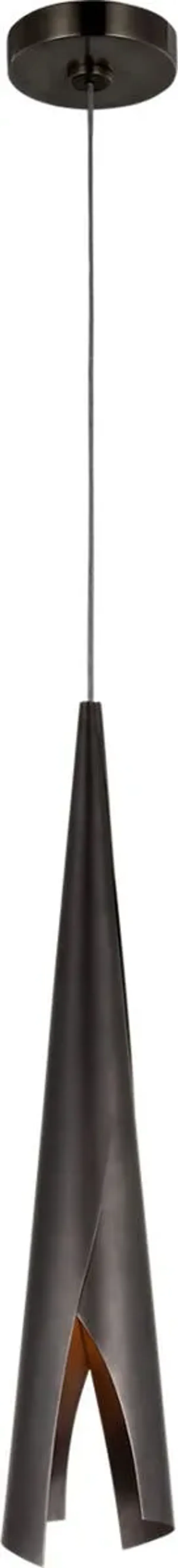 Visual Comfort - Piel Wrapped Pendant - Black