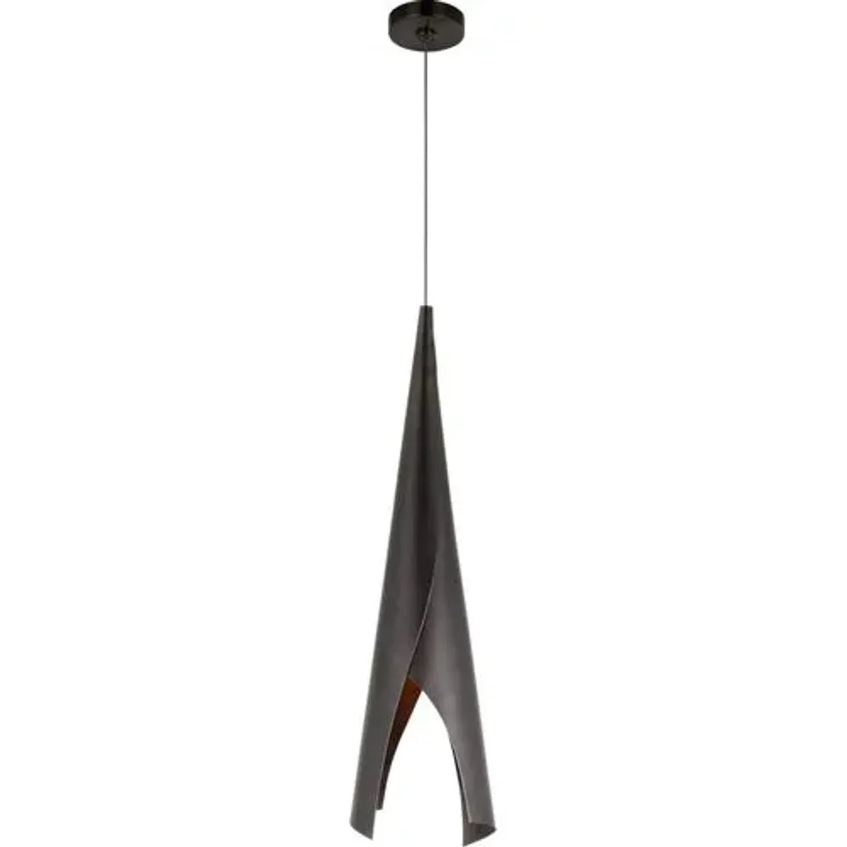 Visual Comfort - Piel Wrapped Pendant - Brown