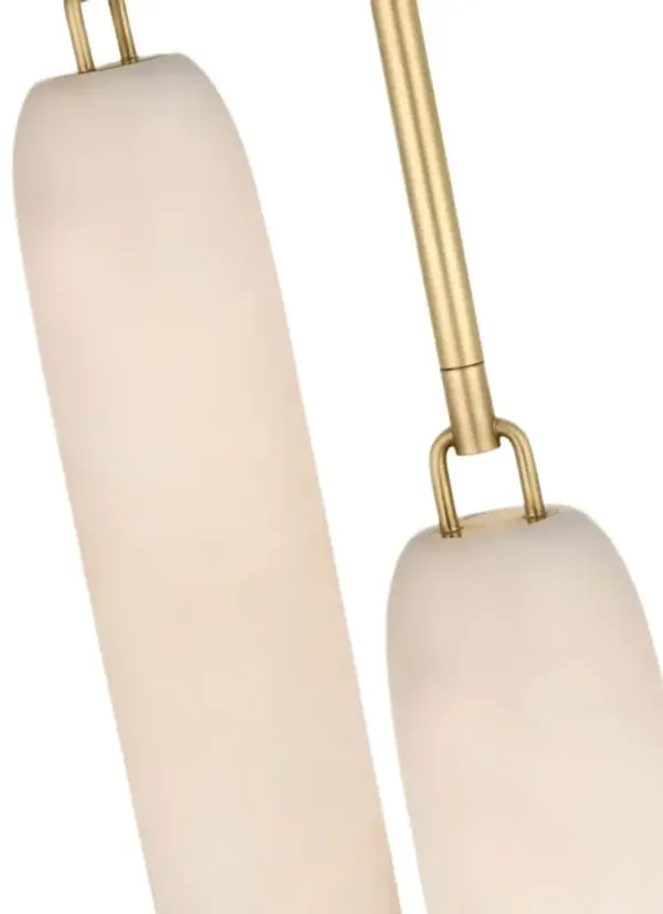 Visual Comfort - Formosa 3-Light Alabaster Pendant - Gold