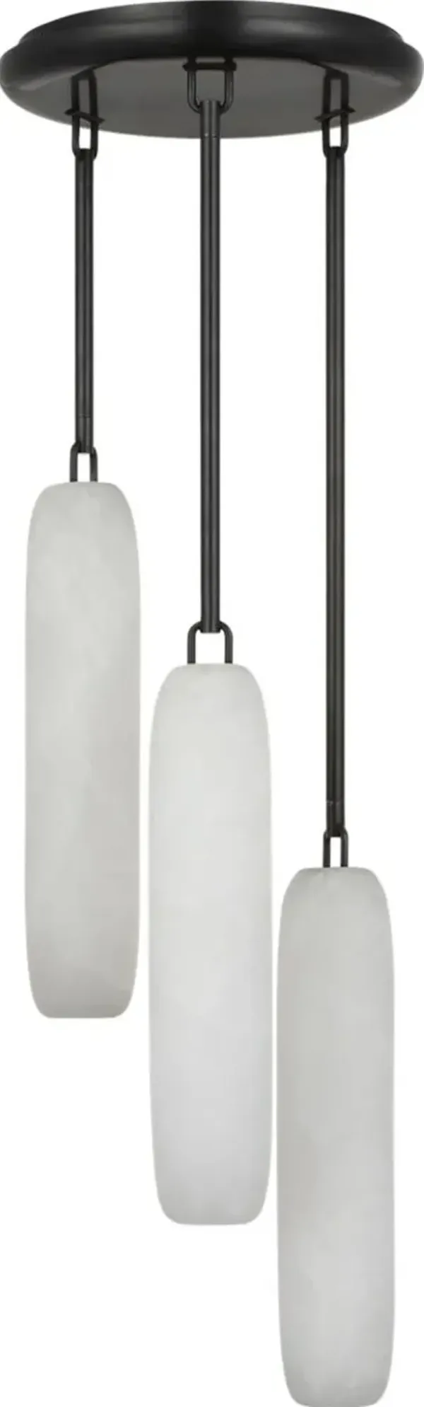 Visual Comfort - Formosa 3-Light Alabaster Pendant - Black