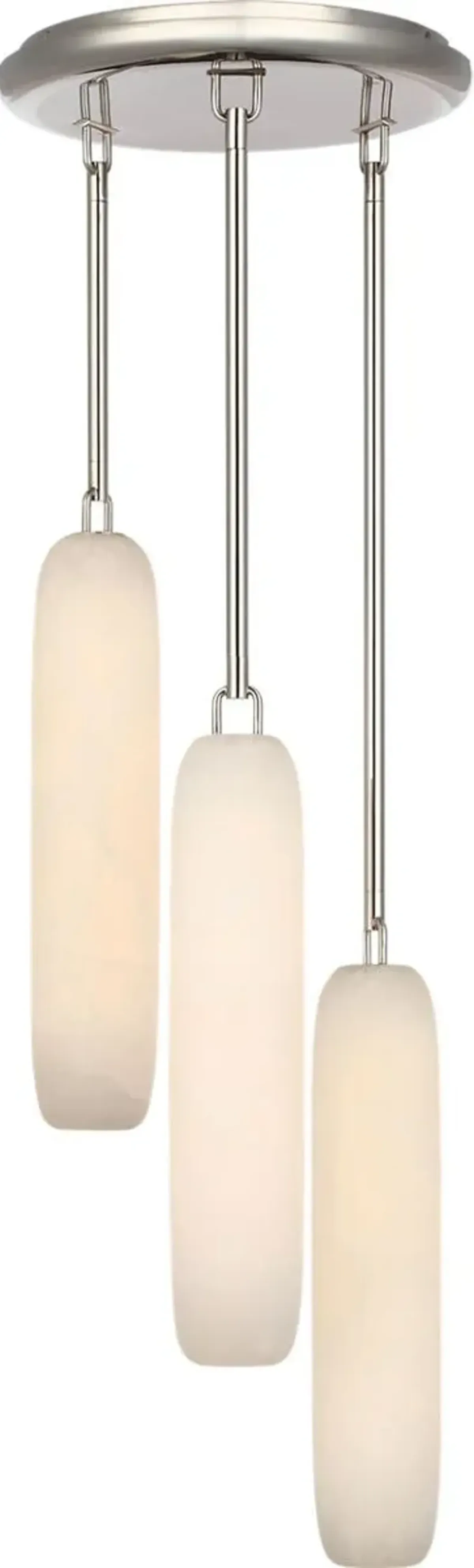 Visual Comfort - Formosa 3-Light Alabaster Pendant - Silver