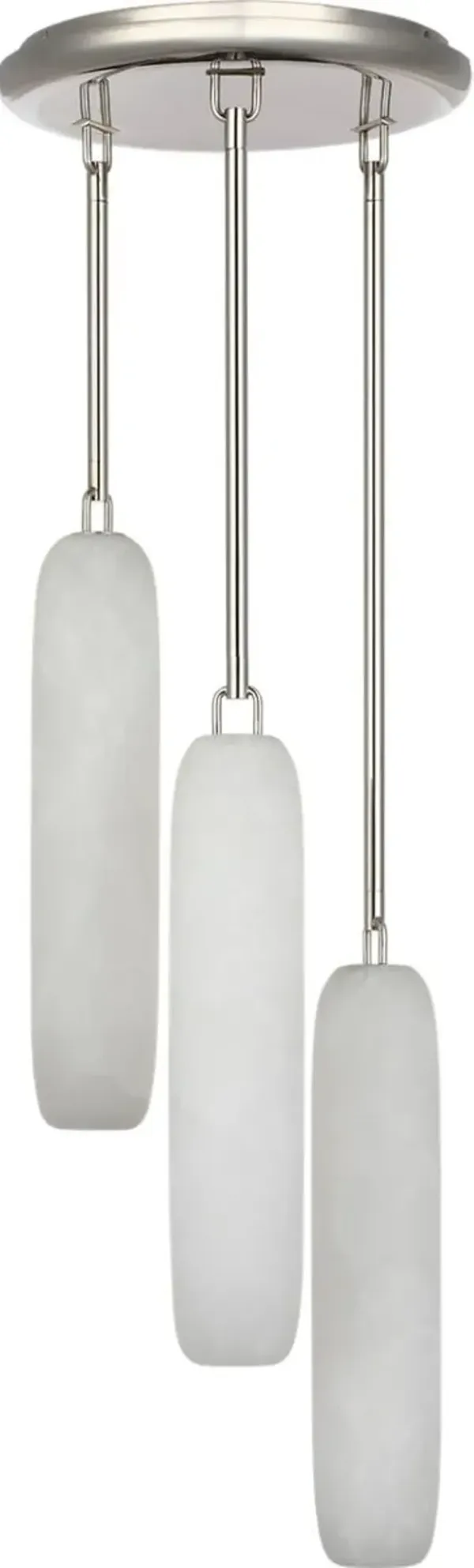Visual Comfort - Formosa 3-Light Alabaster Pendant - Silver