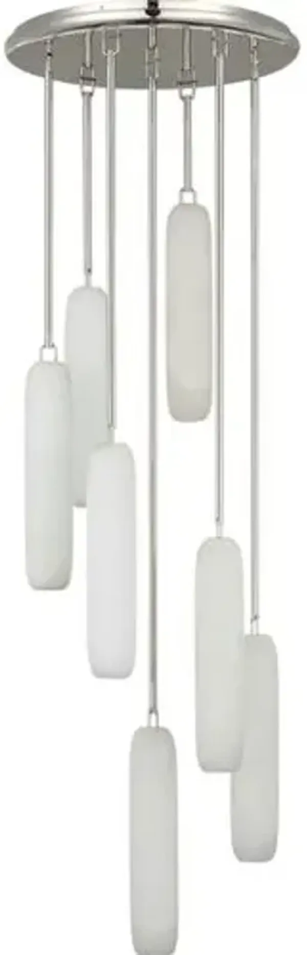 Visual Comfort - Formosa 7-Light Alabaster Pendant - Silver