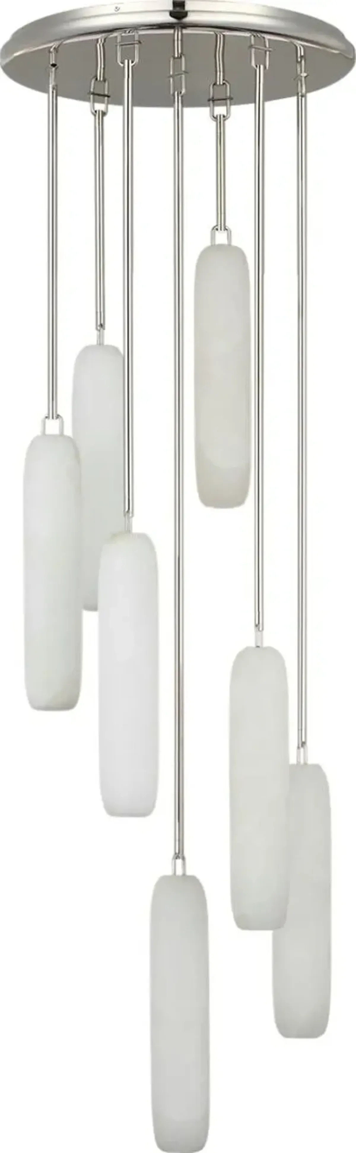 Visual Comfort - Formosa 7-Light Alabaster Pendant - Silver