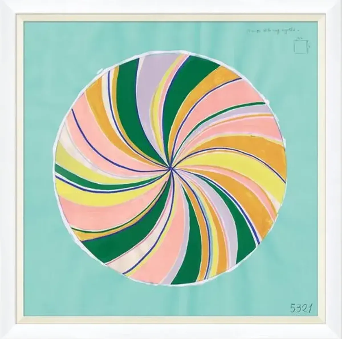 Paule Marrot - Agathe Variation IX Painting - Soicher Marin - Blue