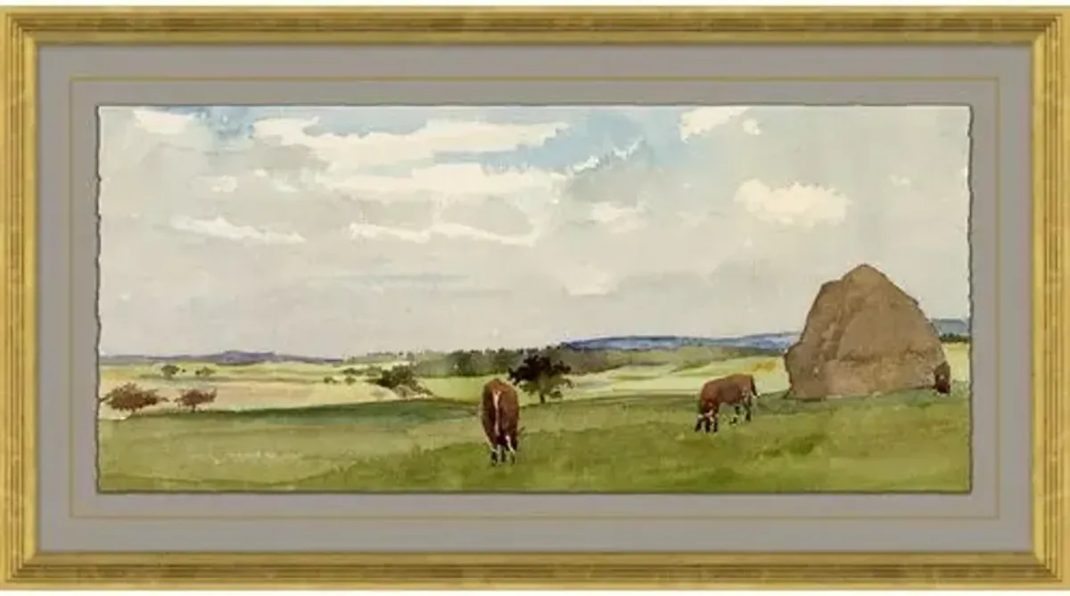 Grazing in the European Countryside Painting - Soicher Marin - Multi