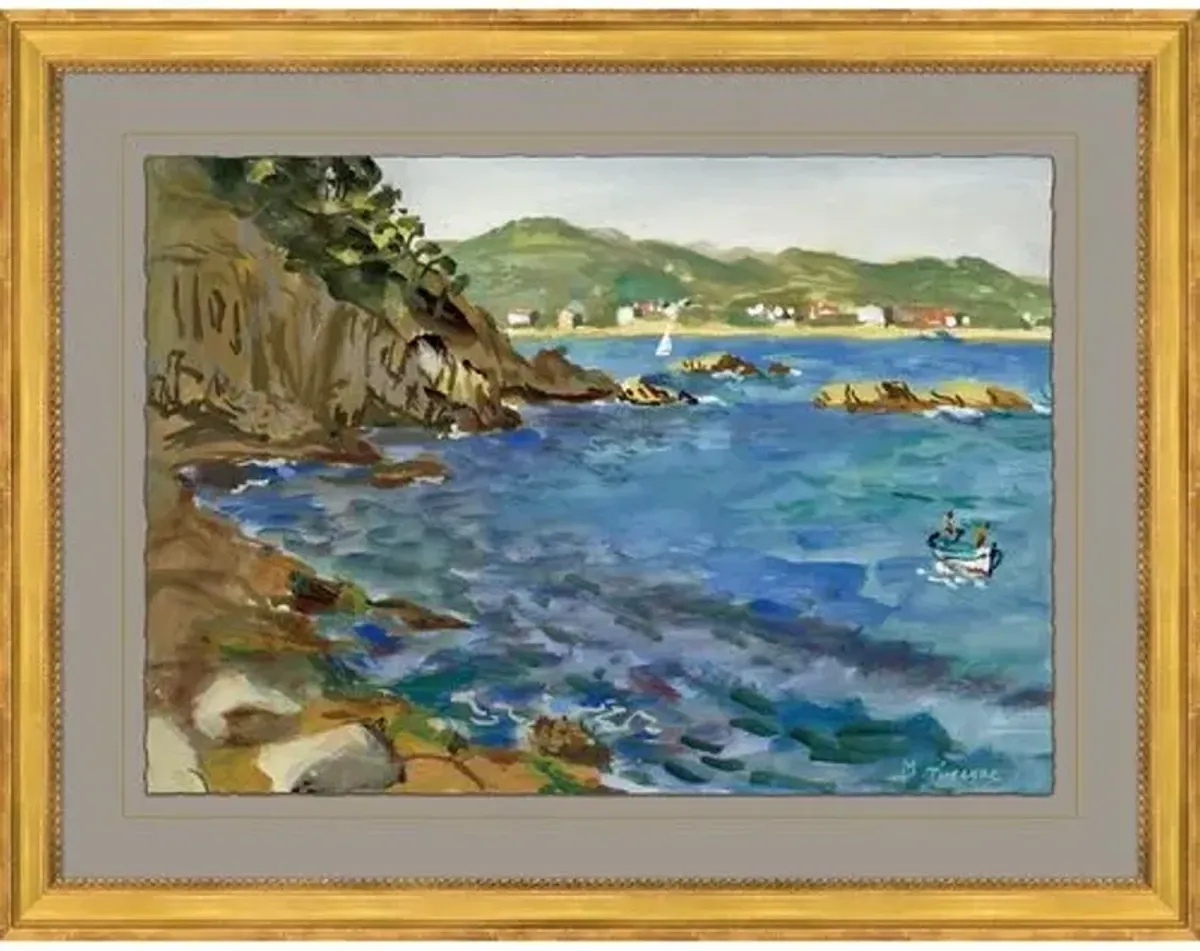 The Coast of Maine Painting - Soicher Marin - Blue