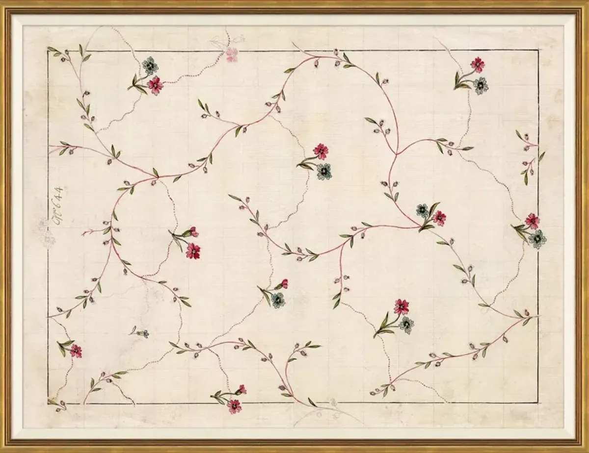 Antique Floral Vines II Painting