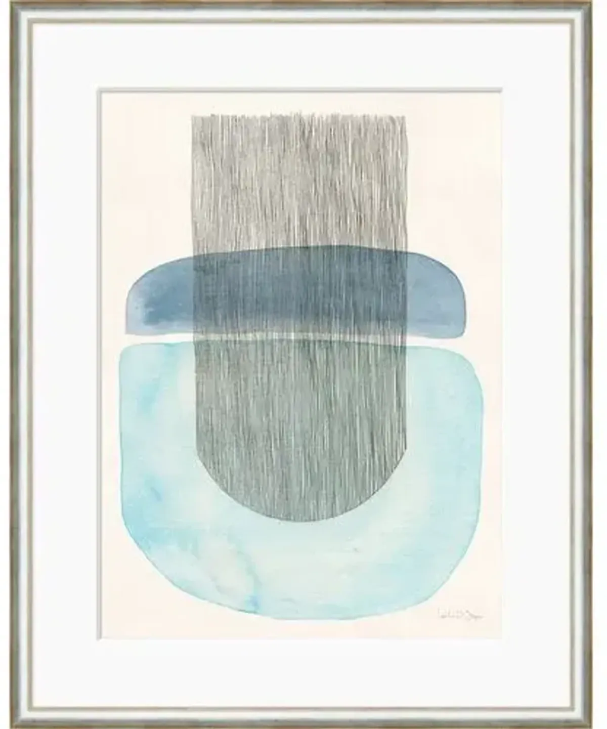 Leslie Snipes - Veil II Painting - Soicher Marin - Blue