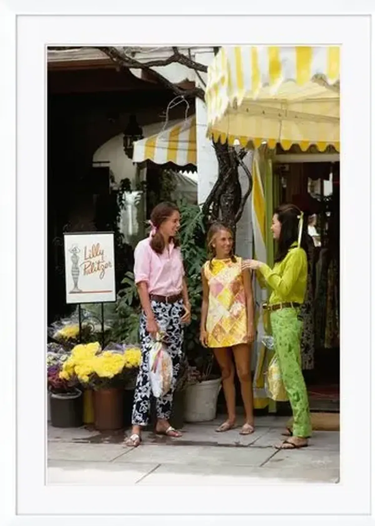 Getty Images - "Lily Pulitzer Palm Beach Shop" - Slim Aarons - January 1 - 1968 Photograph - Yellow