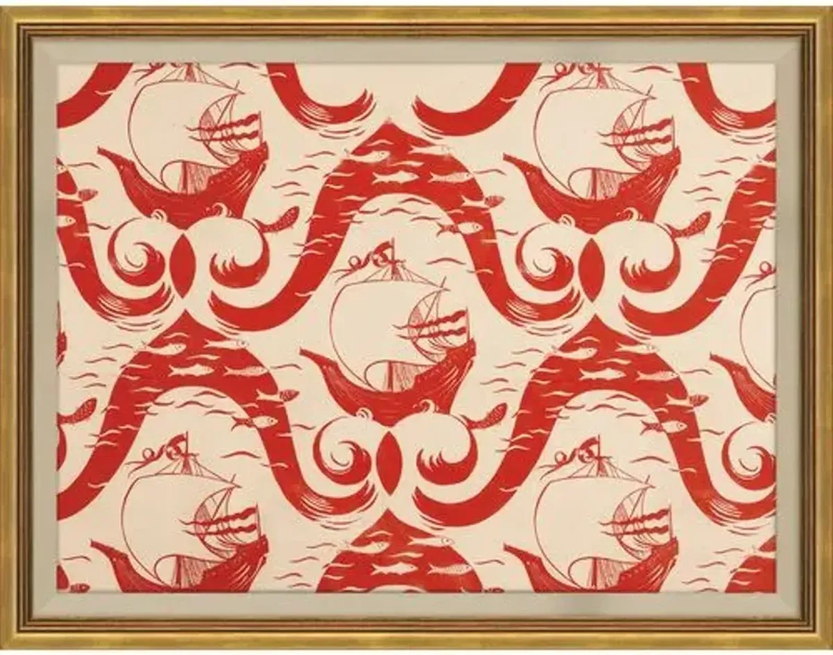 Paule Marrot - Cravelle (var. 3) Painting - Soicher Marin - Red