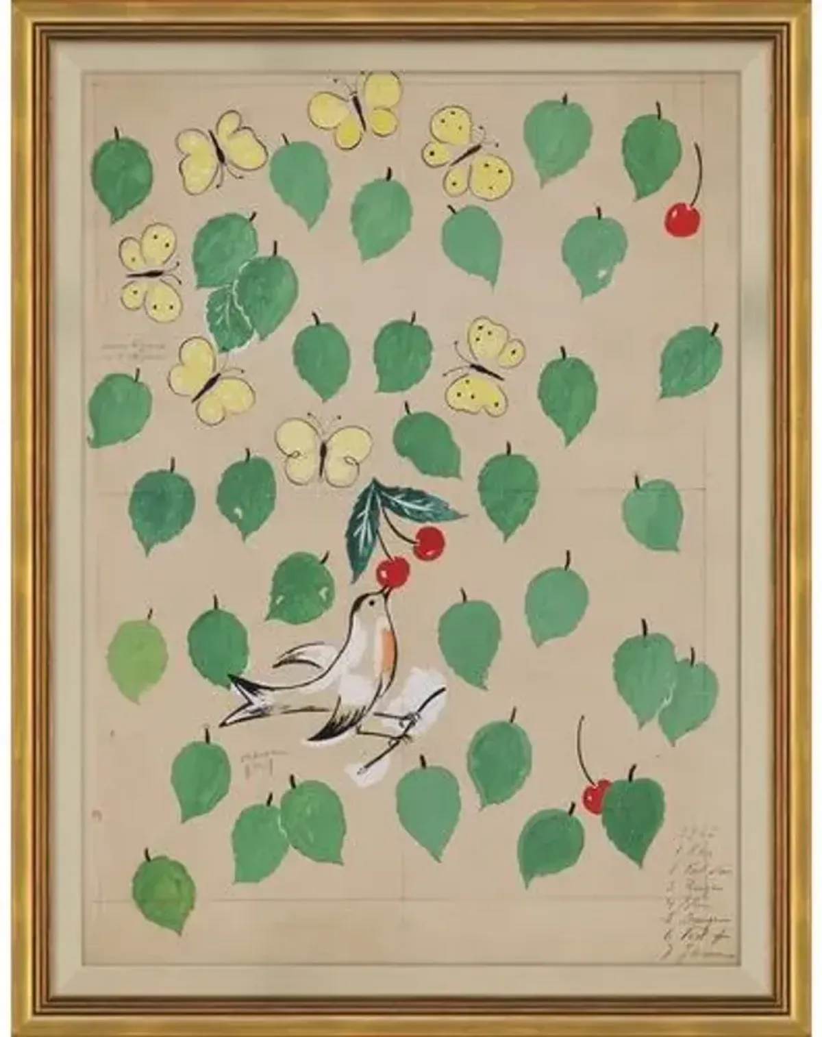 Paule Marrot - Cherries (var. 2) Painting - Soicher Marin - Brown