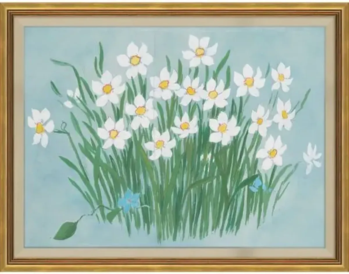 Paule Marrot - Camellia (var. 3) Painting - Soicher Marin - Blue