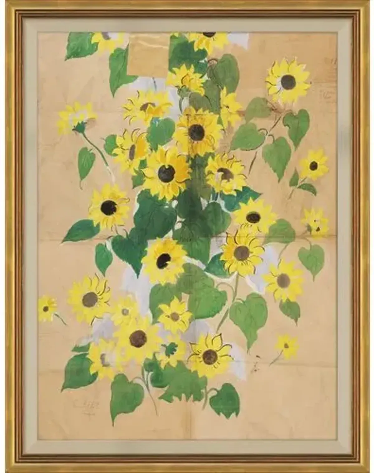 Paule Marrot - Sunflowers (var. 2) Painting - Soicher Marin - Yellow