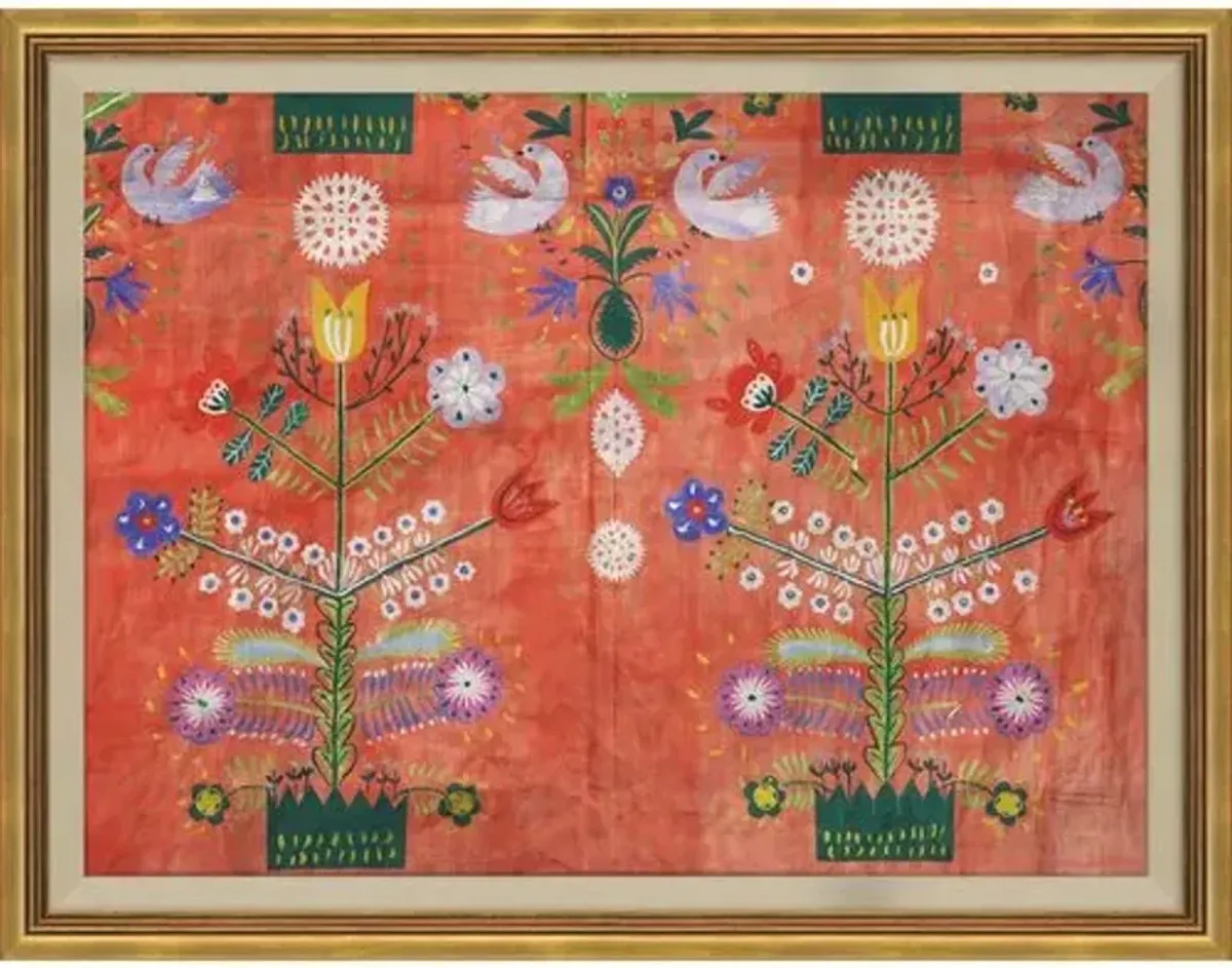 Paule Marrot - La Fete (var. 6) Painting - Soicher Marin - Red