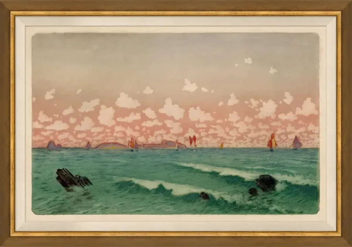 High Tide in Deauville Painting