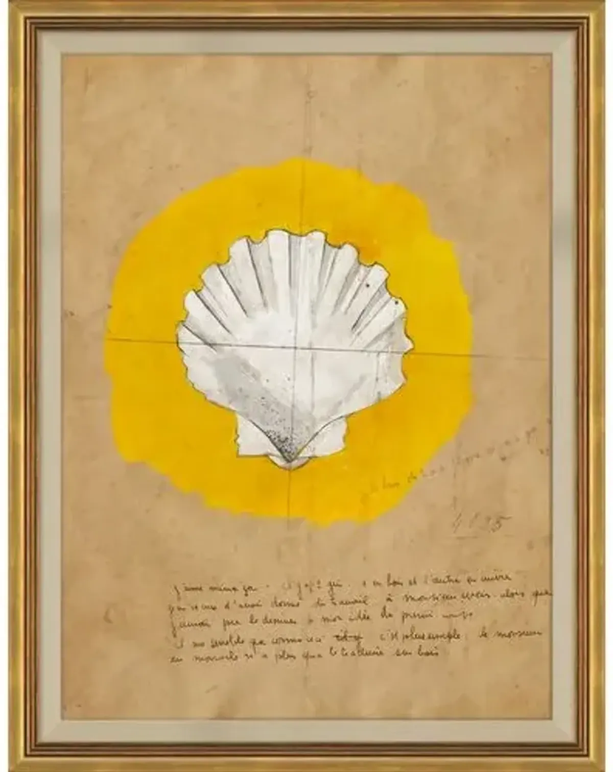 Paule Marrot - Shell 1 (var. 4) Painting - Soicher Marin - Yellow