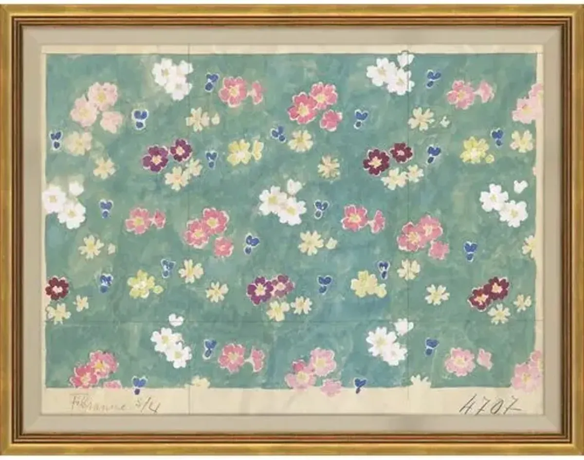 Paule Marrot - Flower Field (var. 4) Painting - Soicher Marin - Green