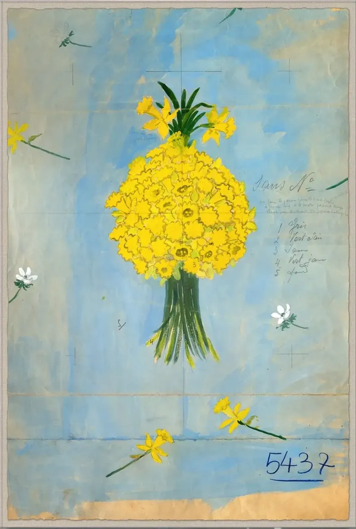 Paule Marrot, Bouquette de Jonquilles Painting