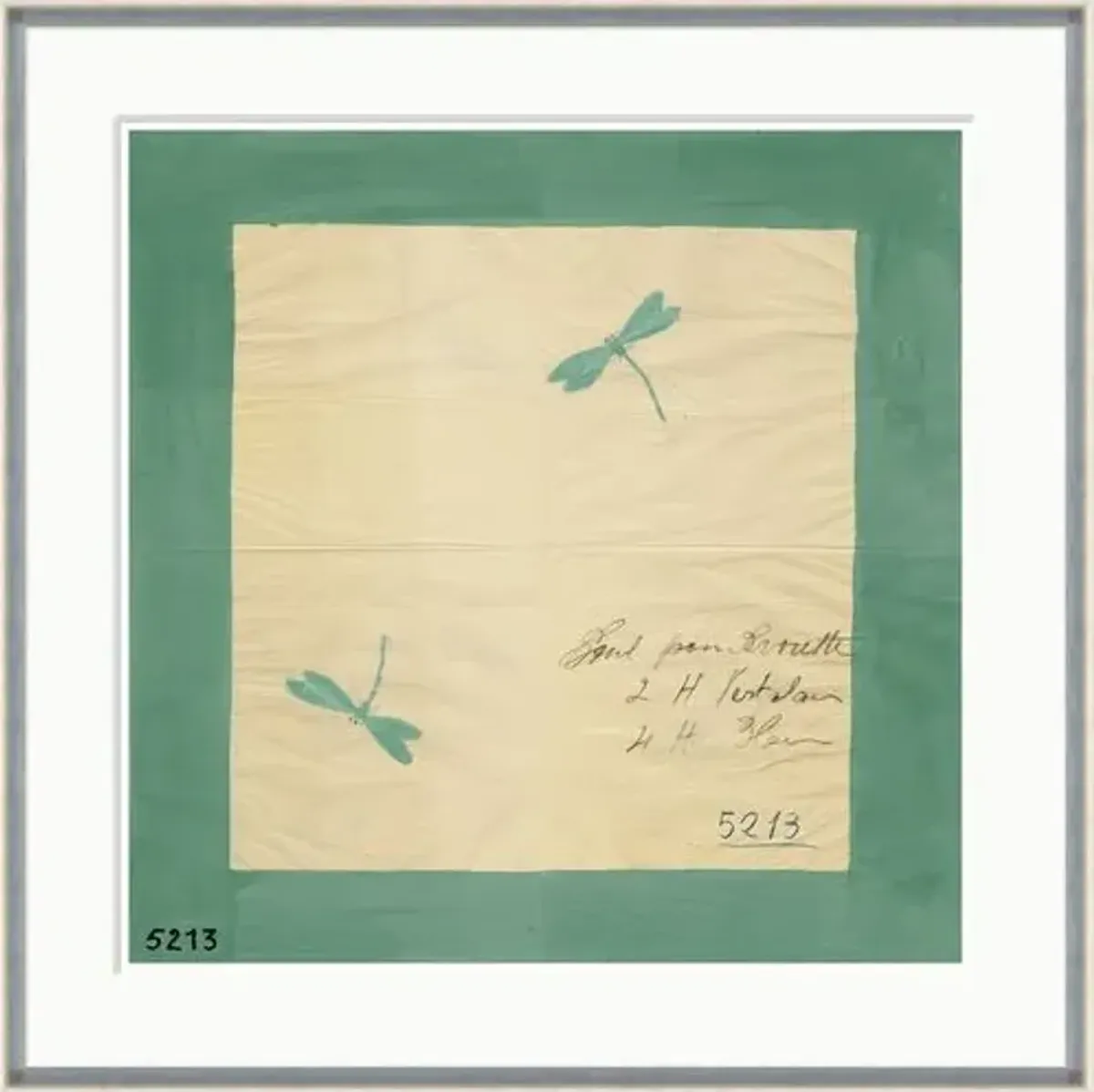 Paule Marrot - Libellules (var. 1) Painting - Soicher Marin - Green