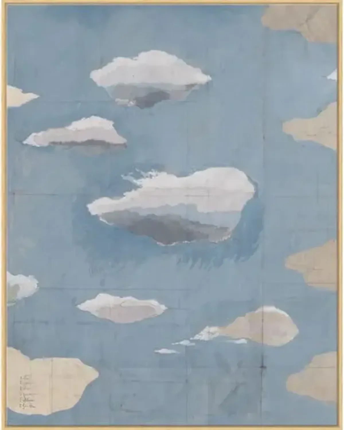 Paule Marrot - Clouds II (var. 3) Painting - Soicher Marin - Blue